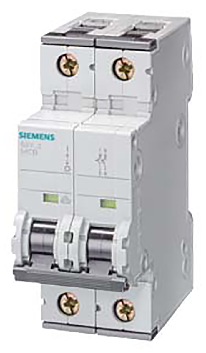 Siemens Sentron 5SY4 MCB, 1+N, 1A Curve C, 230V AC, 10 kA Breaking Capacity