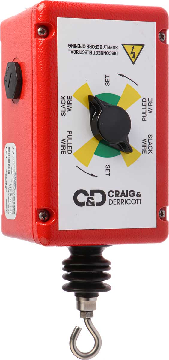 gwn2 Craig & Derricott GWN Rope Pull Switch 214.5 mm, Straight, 2 NO/2 NC