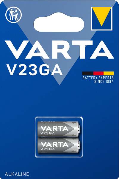 4223101402 Varta Non-Rechargeable Battery, 12 V, 10.3 mm Diameter, 2 Pack