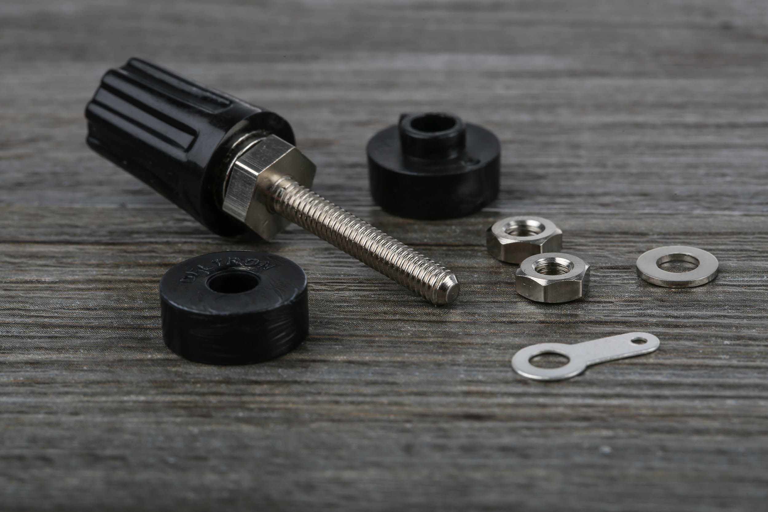 RS PRO, Black 16A Binding Post With Brass Contacts and Nickel Plated