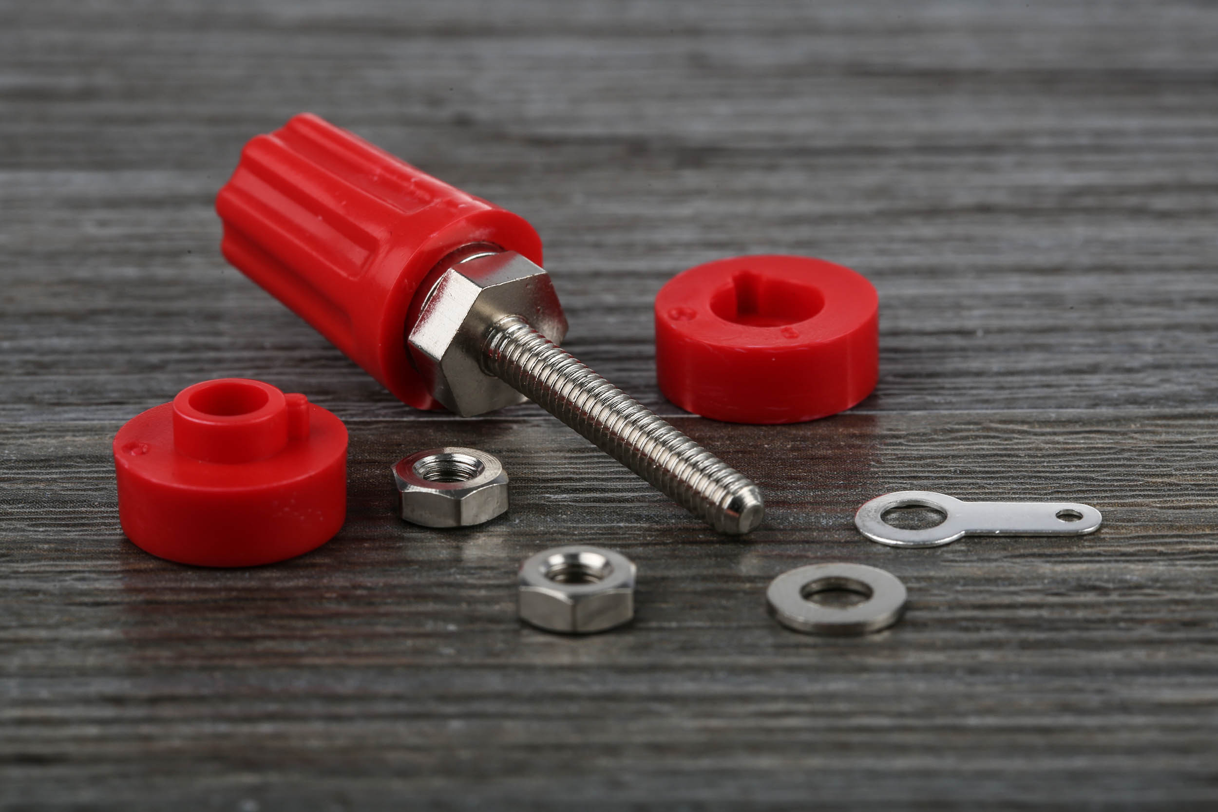 RS PRO, Red 16A Binding Post With Brass Contacts and Nickel Plated