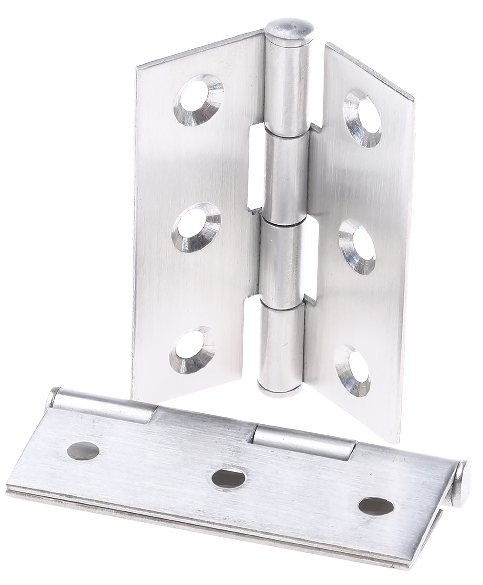 ROCA Electro Polished Stainless Steel Butt with a Knuckle Pin, Screw Fixing, 50 mm x 40 mm x 1.2 mm