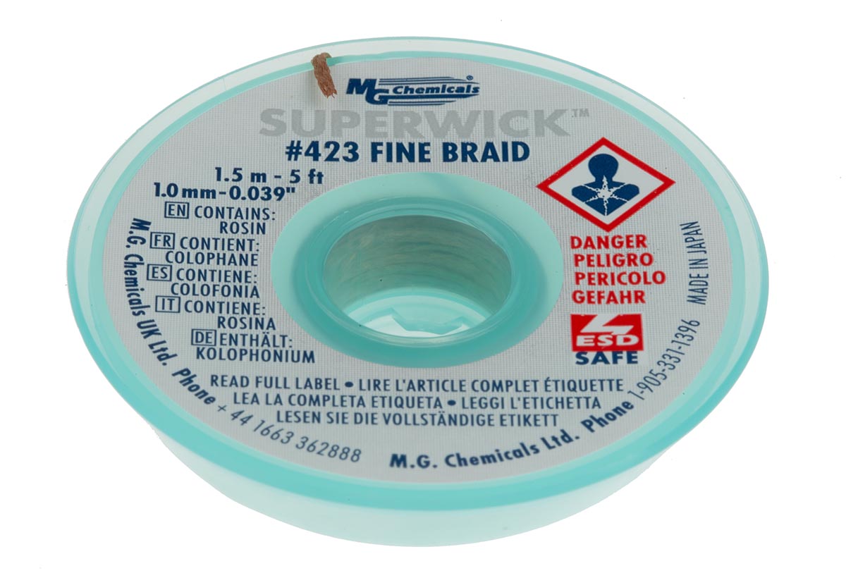 Super Wick 1.5 m De-Soldering Braid, Width 1 mm