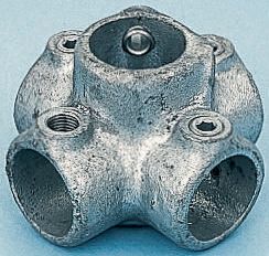 RS PRO 4-Way Connector, Connecting Component, Strut Profile Type 1, Round Tube Size 33.7 mm