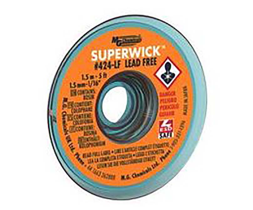 Super Wick 1.5 m Lead Free No Clean De-Soldering Braid, Width 1.5 mm