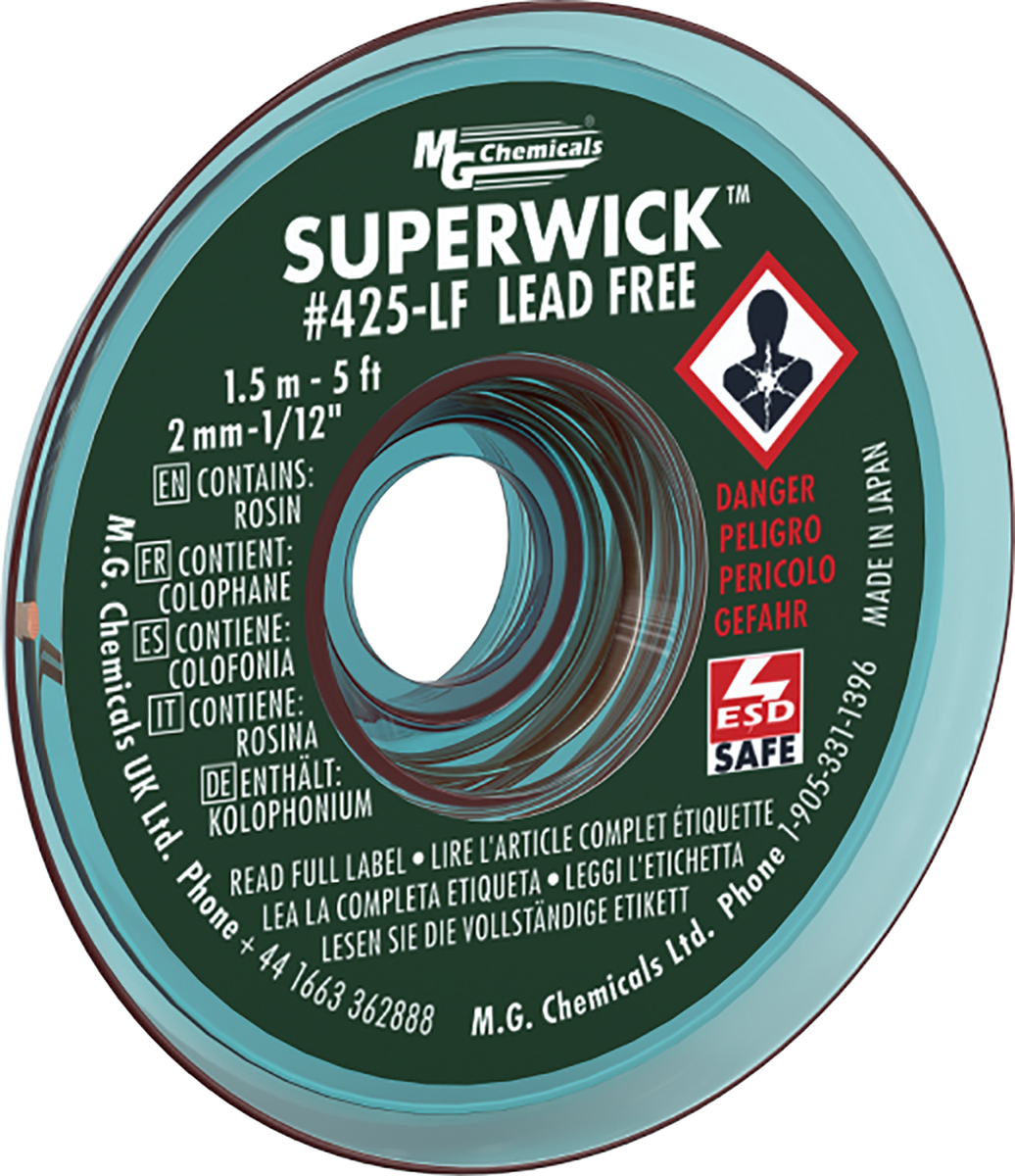 Super Wick 1.5 m Lead Free No Clean De-Soldering Braid, Width 2 mm