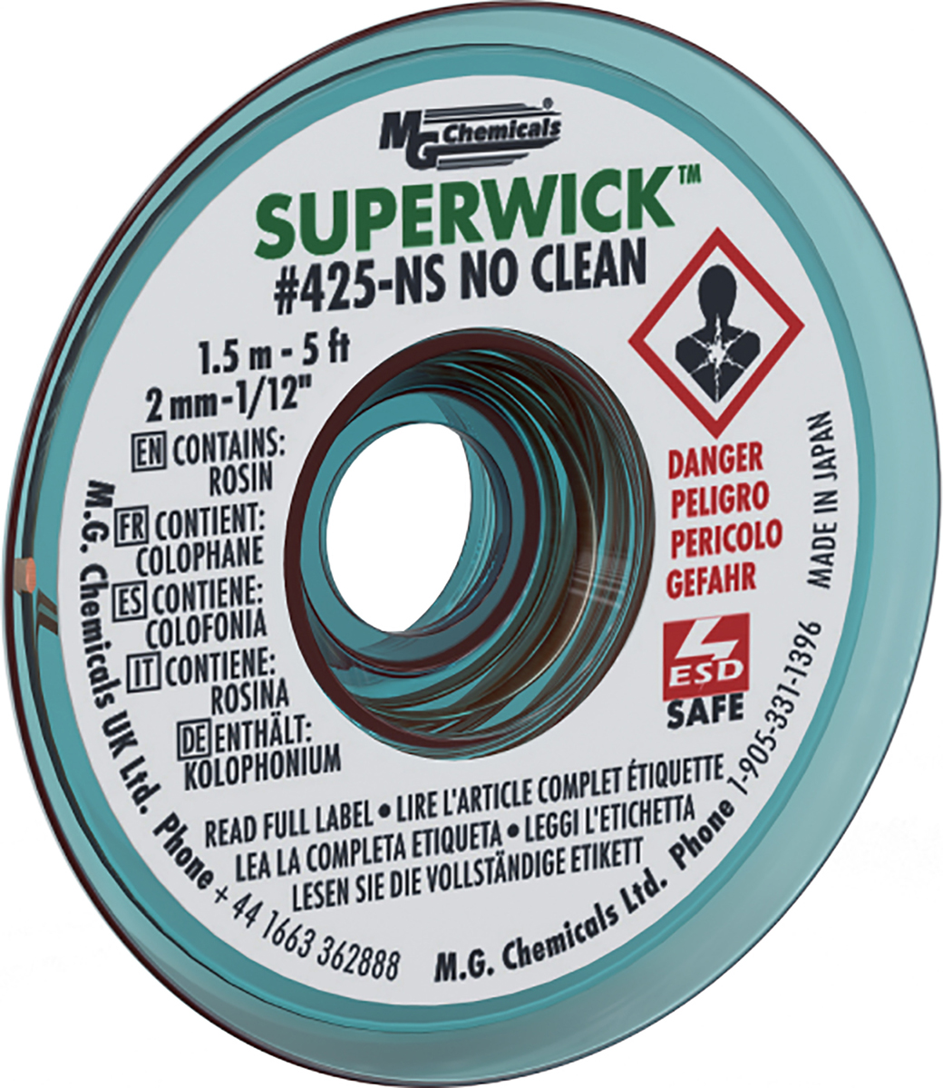 Super Wick 1.5 m No Clean De-Soldering Braid, Width 2 mm