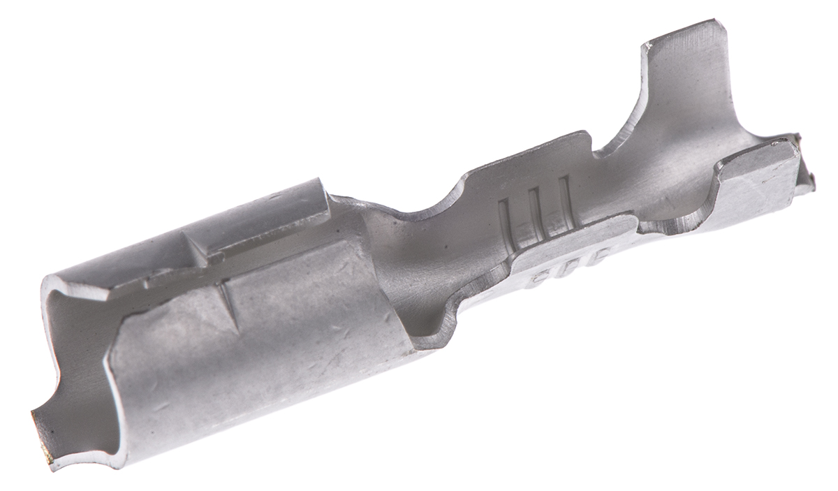 TE Connectivity, 42581 Uninsulated Crimp Bullet Connector, 22 AWG to 18 AWG, 4 mm Bullet diameter Female