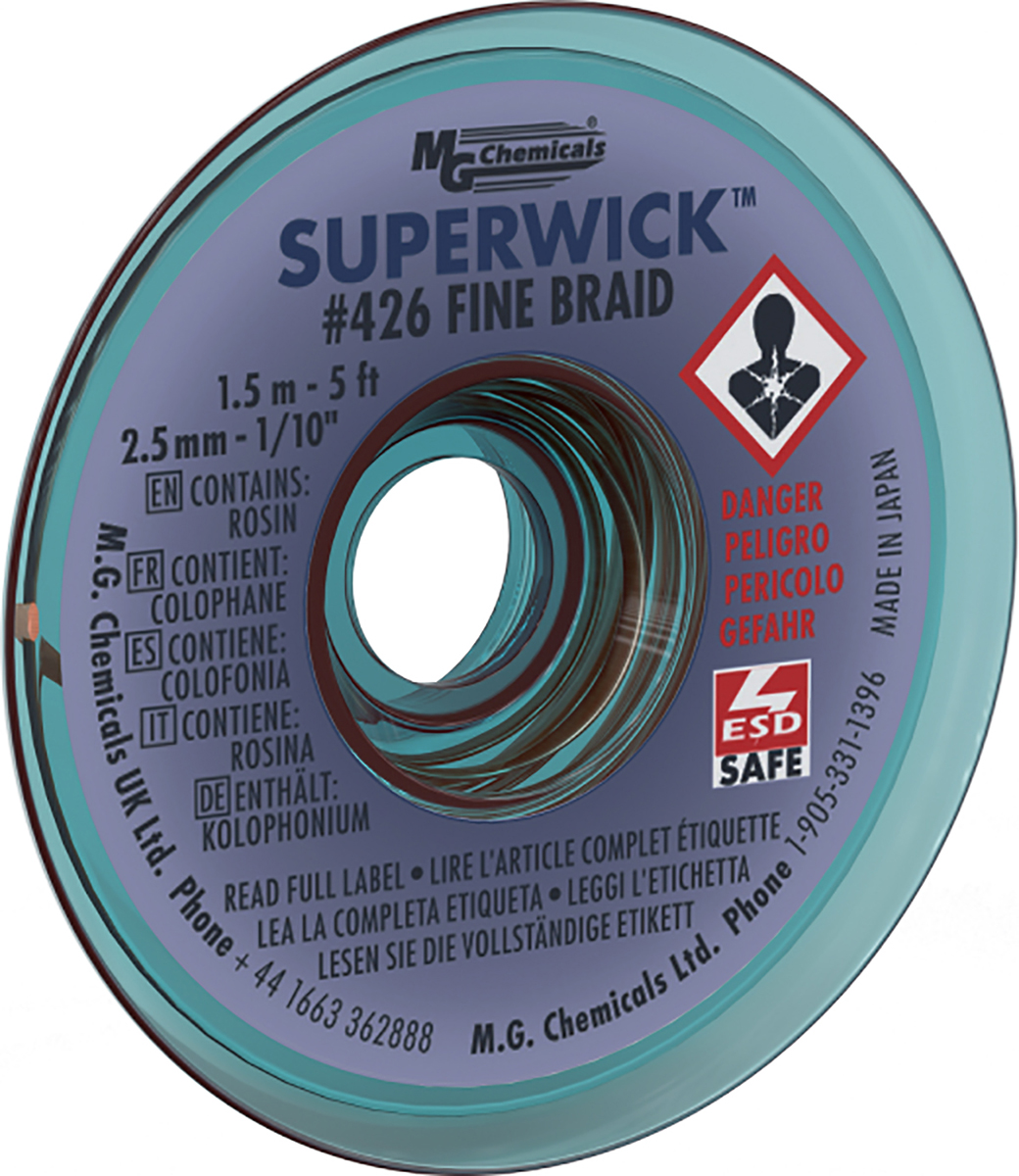 Super Wick 1.5 m De-Soldering Braid, Width 2.5 mm