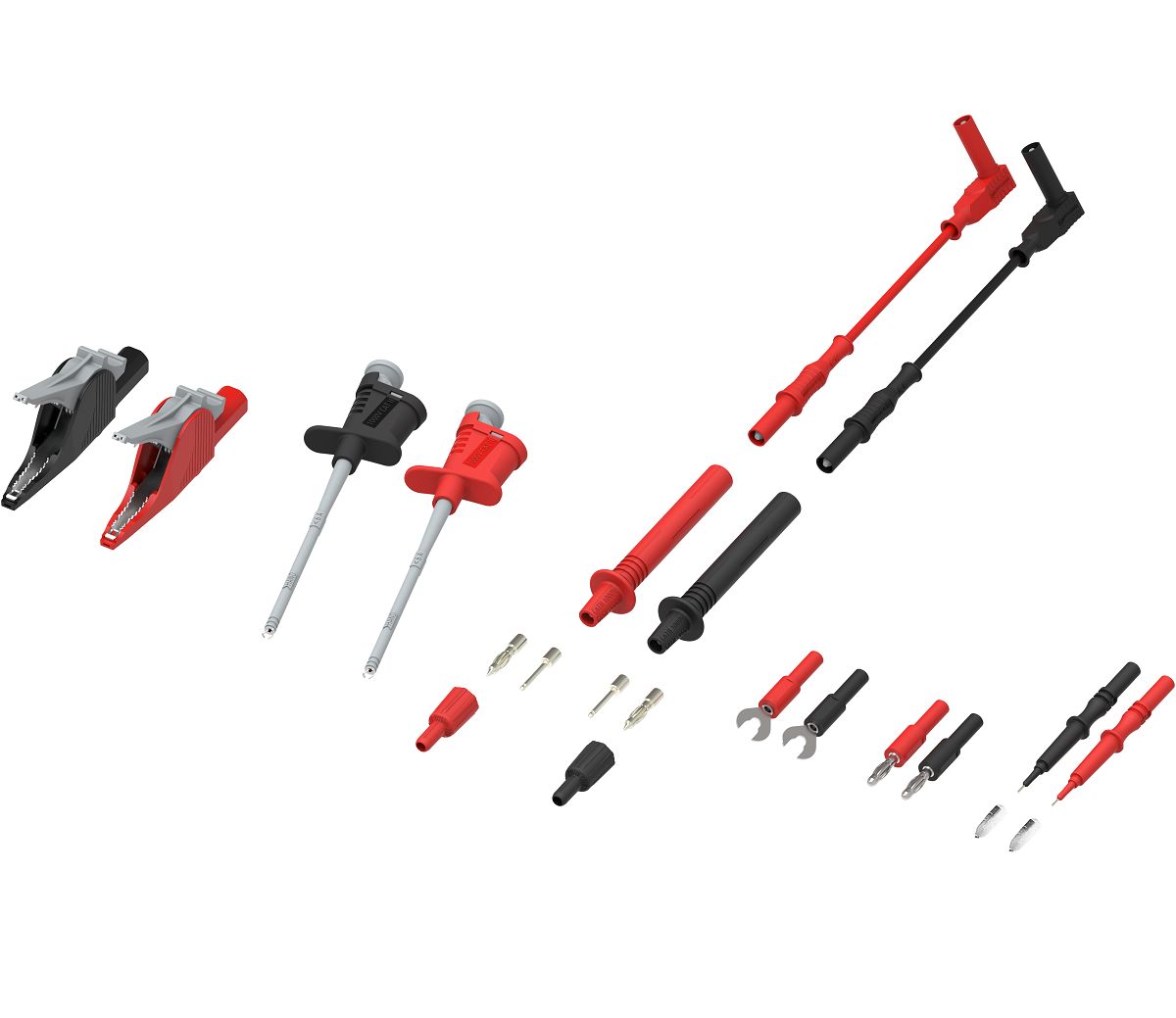 Electro PJP Test Lead Kit With Flexible Test Clip, Test Probes, Adapters, Crocodile Clip, Test Leads