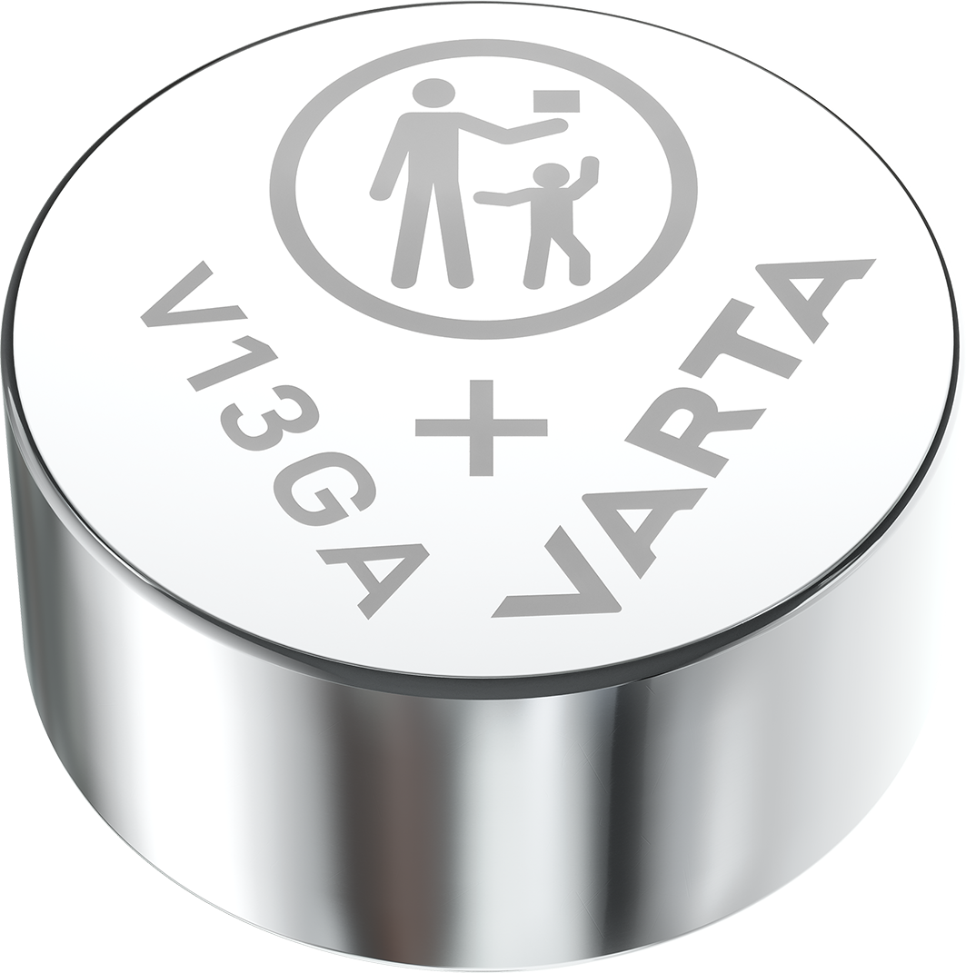 4276101404 Varta LR44 Button Non-Rechargeable Battery, 1.5 V, 11.6 mm Diameter, 4 Pack