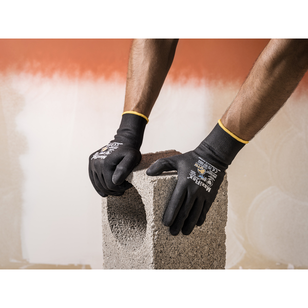 ATG MaxiFlex Endurance Black Nylon, Spandex Work Gloves, Size 9, Nitrile Coating