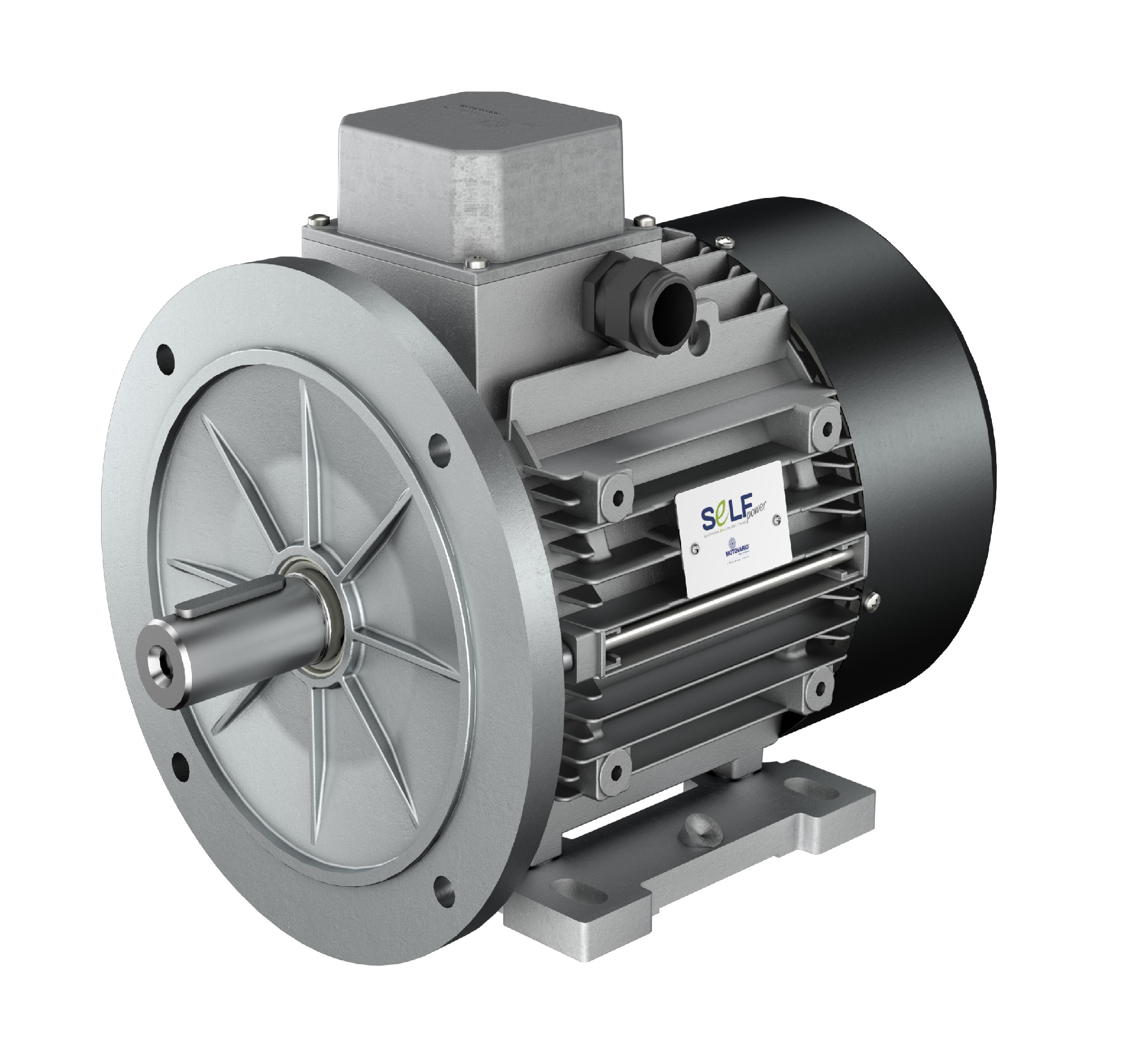Motovario M Series AC Motor, 3 kW, IE4, 3 Phase, 4-Pole, 400V, Flange Mounting