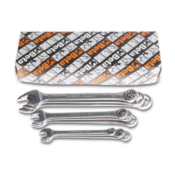 BETA 11-Piece Combination Spanner Set, 6 To 19 mm, Stainless Steel