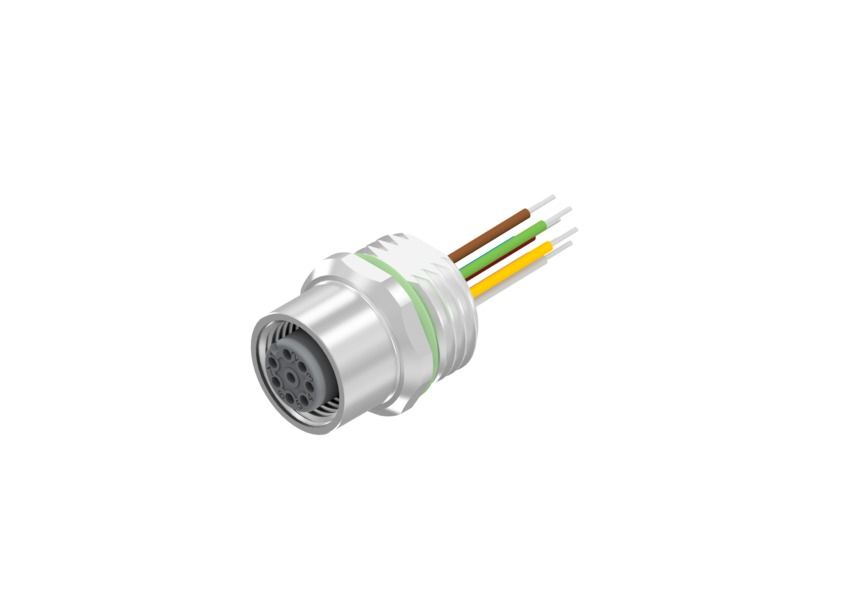 CONEC Female 8 way M12, Right Angle to Unterminated Cable, 500 mm