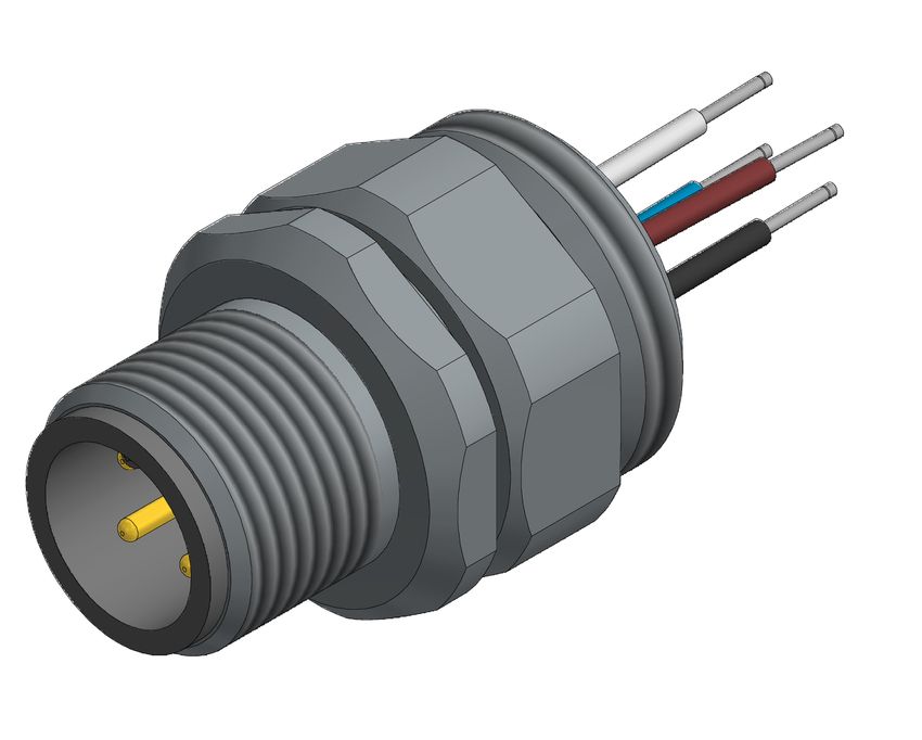 CONEC Male 4 way Right Angle to Unterminated Cable, 500 mm