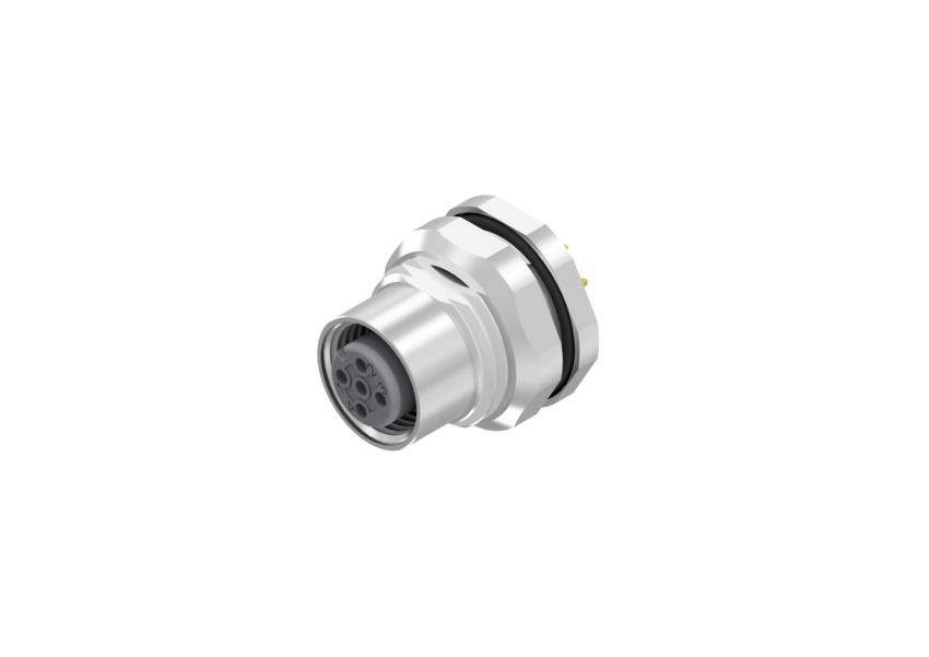 CONEC Circular Connector, 5 Contacts, Panel Mount, M12 Connector, Plug, Female, IP67, 43 Series