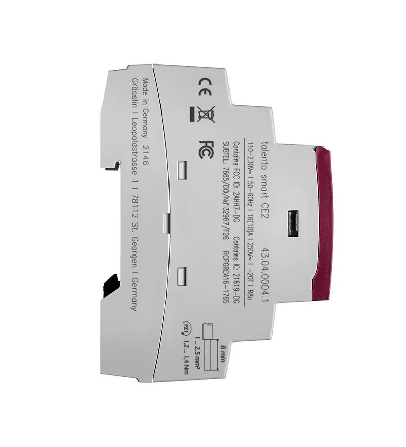 430400041 Grasslin Analogue DIN Rail Time Switch, 2-Channel 230V ac