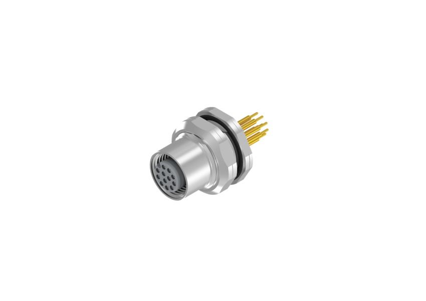 CONEC Circular Connector, 12 Contacts, Panel Mount, M12 Connector, Socket, Female, IP67, 43 Series