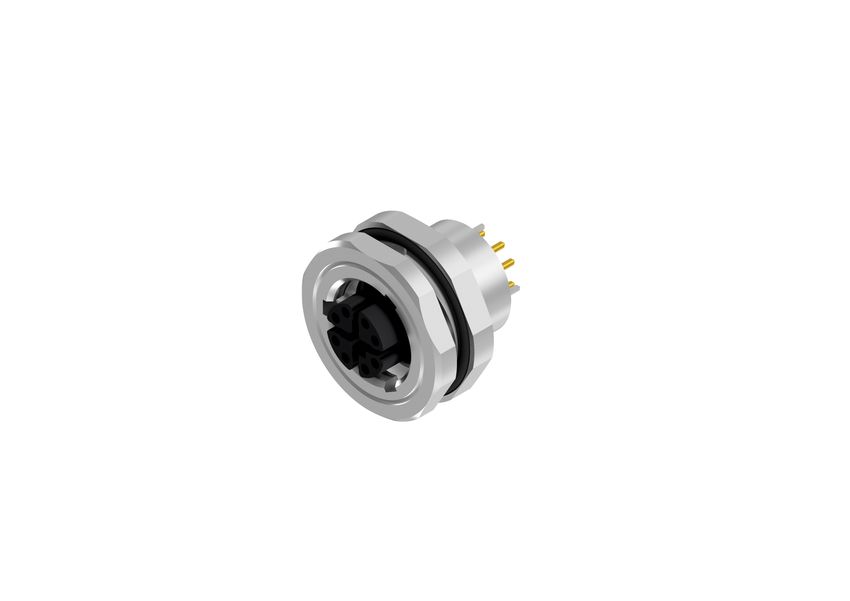 CONEC Circular Connector, 8 Contacts, Panel Mount, M12 Connector, Socket, Female, IP67, 43 Series