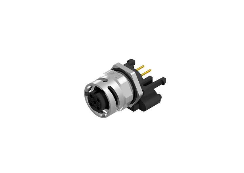 CONEC Circular Connector, 4 Contacts, Panel Mount, M12 Connector, Socket, Female, IP67, 43 Series