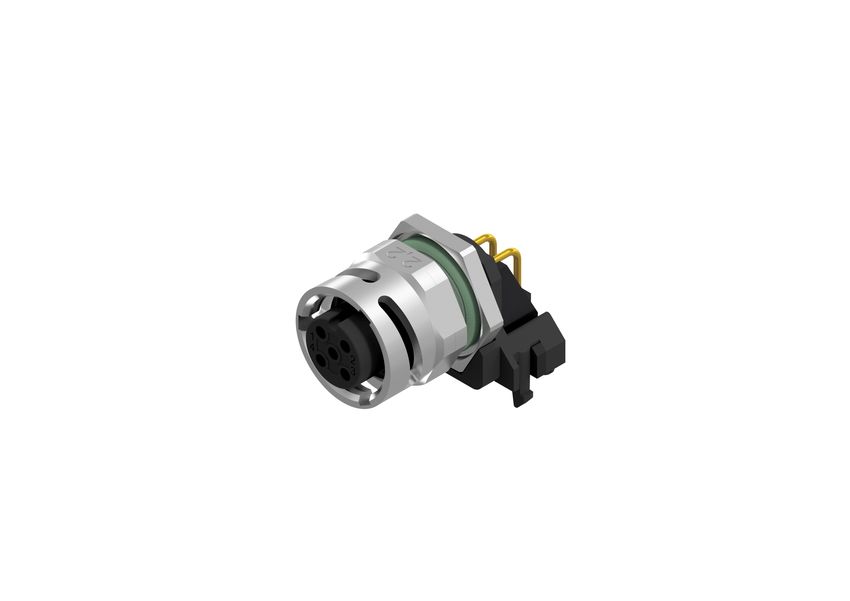 CONEC Circular Connector, 4 Contacts, Panel Mount, M12 Connector, Socket, Female, IP67, 43 Series