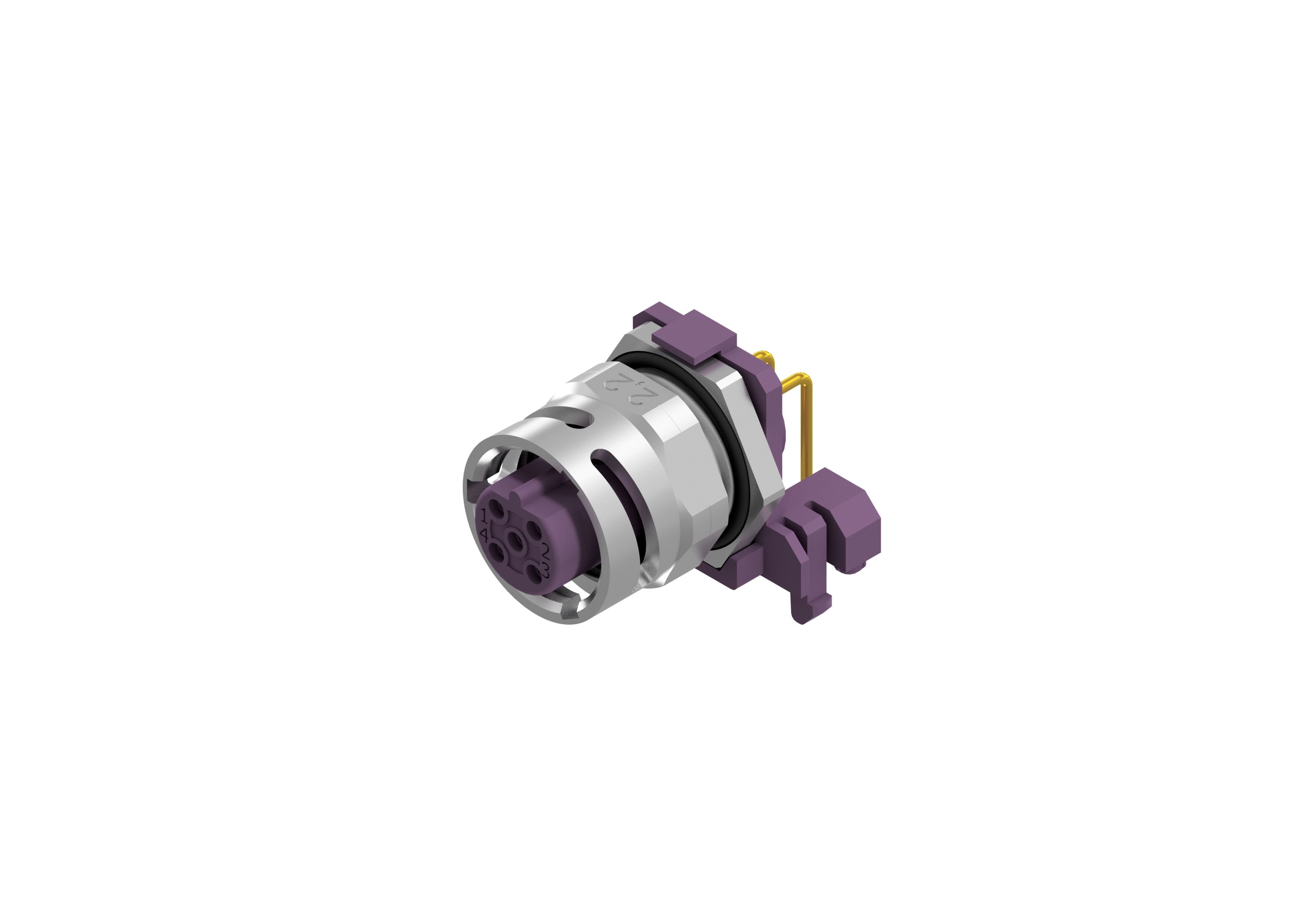 CONEC Circular Connector, 4 Contacts, Panel Mount, M12 Connector, Plug, Male, IP67, 43 Series