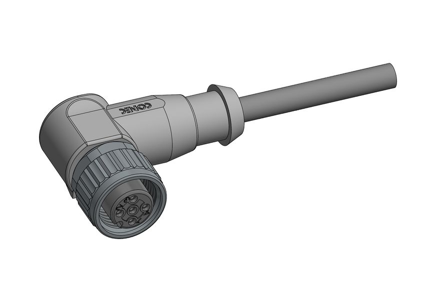 CONEC Female 4 way Right Angle to Unterminated Cable, 3 m