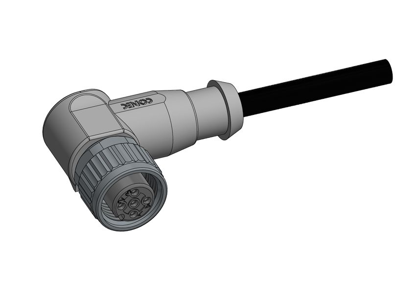 CONEC Female 4 way Right Angle to Unterminated Cable, 2 m