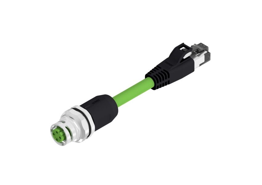 CONEC Circular Connector, 4 Contacts, Panel Mount, M12 Connector, Plug, Male, IP67, 43 Series