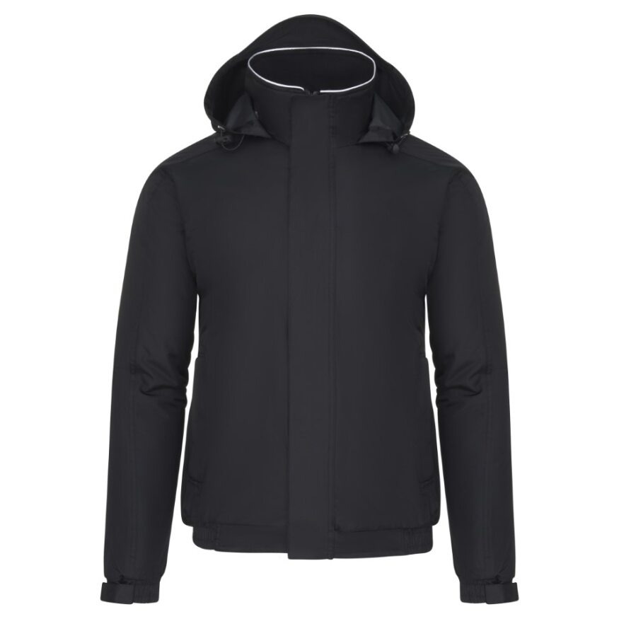 Orn 4300 1 Black, Waterproof, Windproof Bomber Jacket Hook & Loop, XL 1 EA