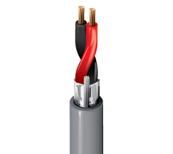 Belden 4300FE Control Cable, 2 Cores, 0.82mm² 18 AWG, Screened, 100 m, Grey Polypropylene Sheath