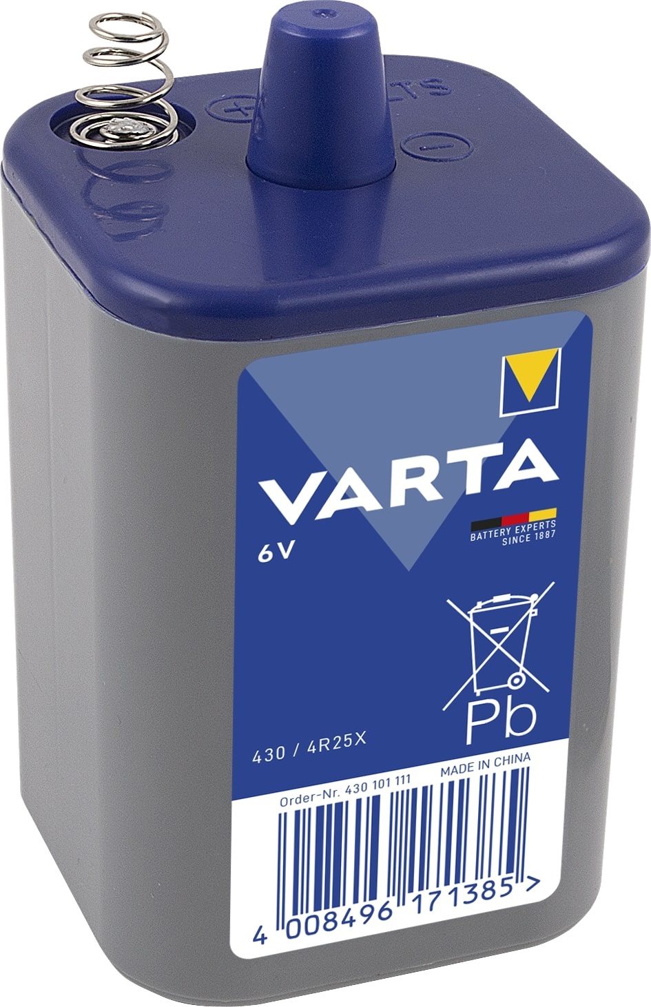 Varta C 6 V, 7500 mAh Zn/MnO2 Lantern Battery