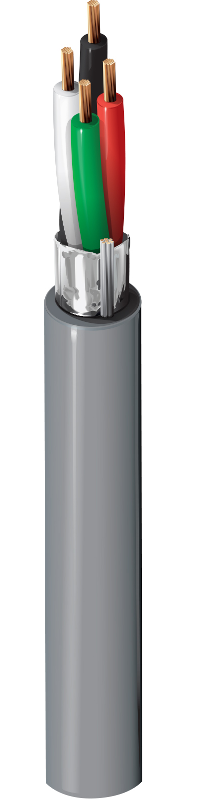 Belden 4302FE Series 4 Core, 18 AWG CSA Screened, 4.8 mm OD, 500 m, Grey