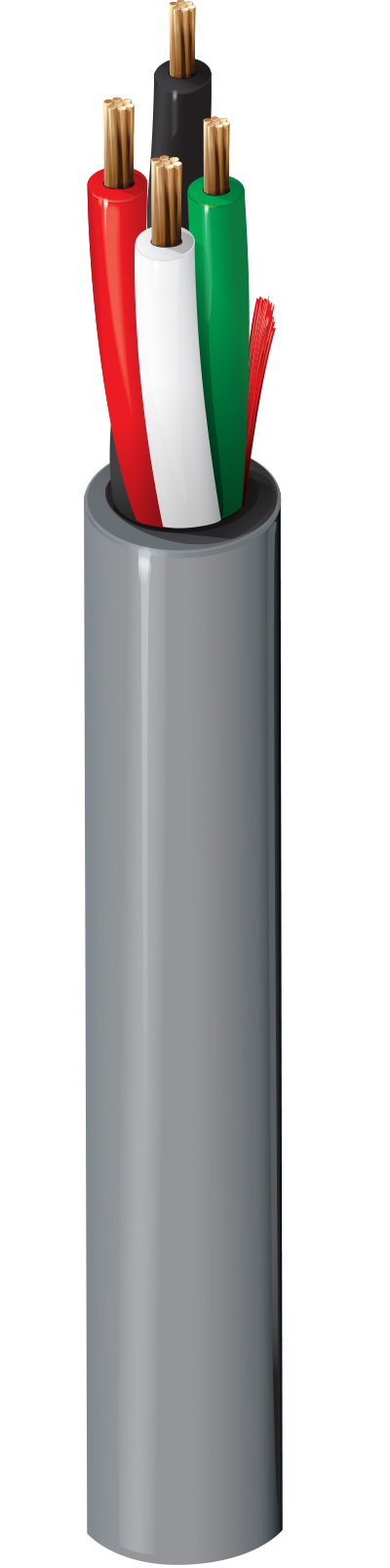 Belden 4302UE Series 4 Core, 18 AWG CSA Unscreened, 4.7 mm OD, 500 m, Grey