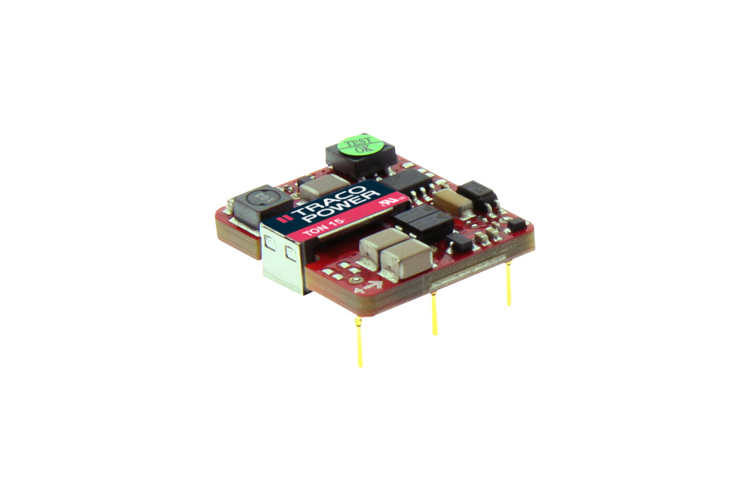 TRACOPOWER TON 15 DC-DC Converter, 5V dc/ 3A Output, 18 → 36 V dc Input, 15W, PCB Mount, +85°C Max Temp -40°C