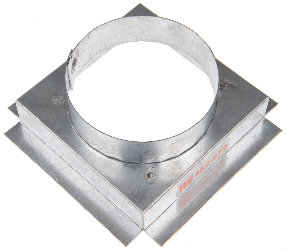 RS PRO Galvanised Steel Spigot Plate, 125 mm Length 125mm