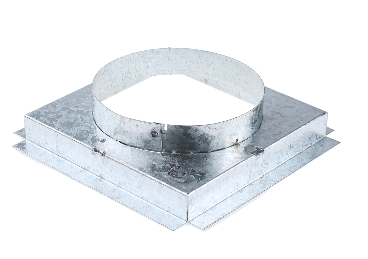 RS PRO Galvanised Steel Spigot Plate, 200 mm Length 200mm