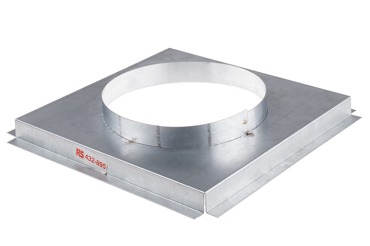 RS PRO Galvanised Steel Spigot Plate, 300 mm Length 300mm