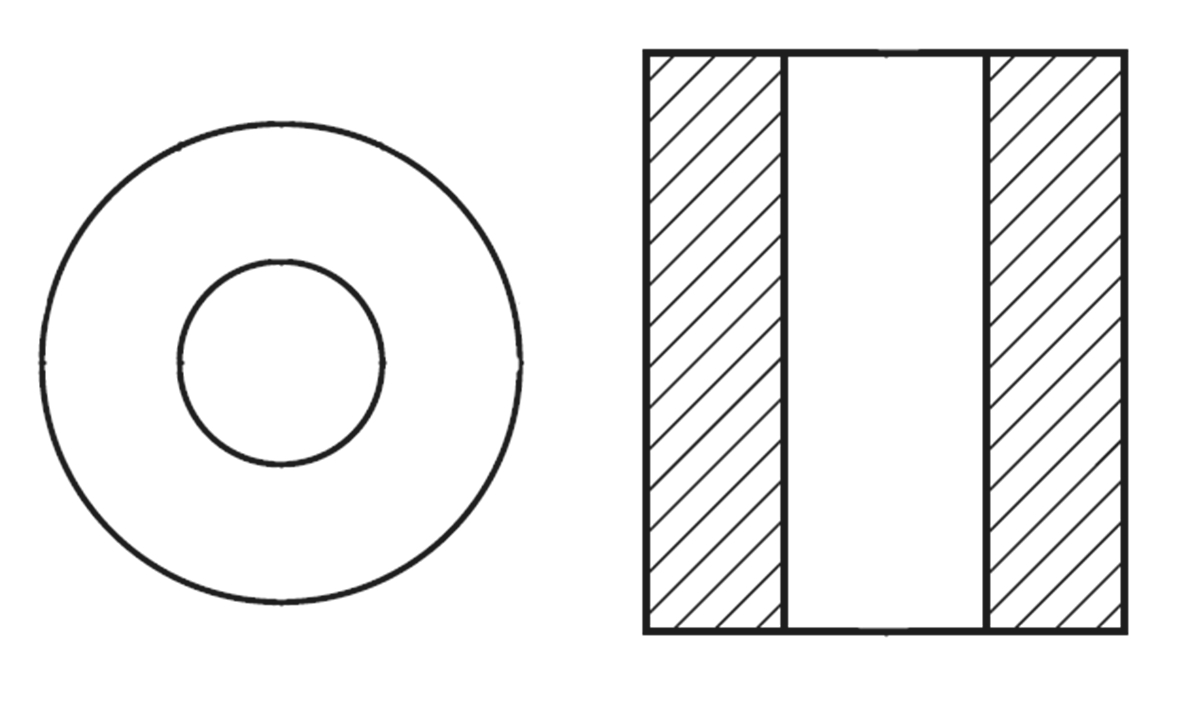 FERROXCUBE, Diameter 4.75 mm Ferrite Sleeve, Apertures: 1 19.05 mm 9.5 mm, For EMI Suppression