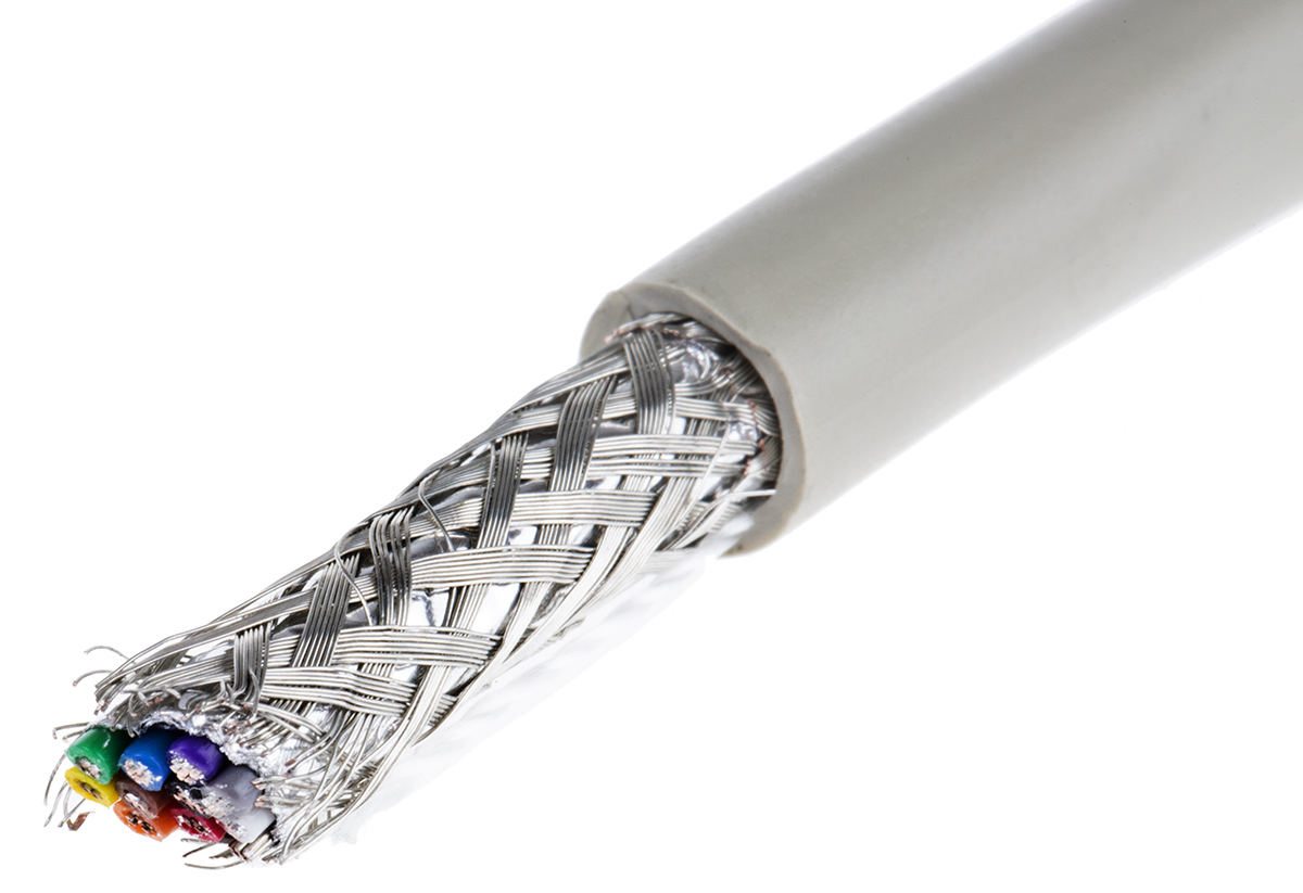 b953104-ge321 Alpha Wire Pro-Tekt Series Data Cable, 0.23 mm², 50 m, Grey Sheath Polyvinyl Chloride