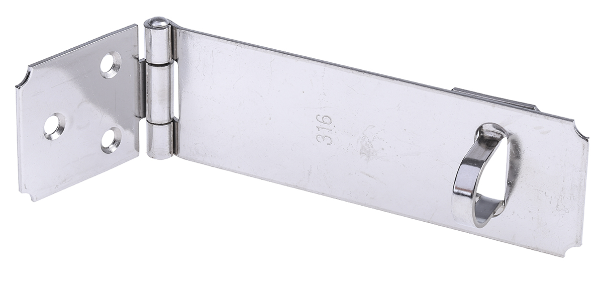 RS PRO Stainless Steel Zinc Plated Hasp & Staple 36mm 114 mm