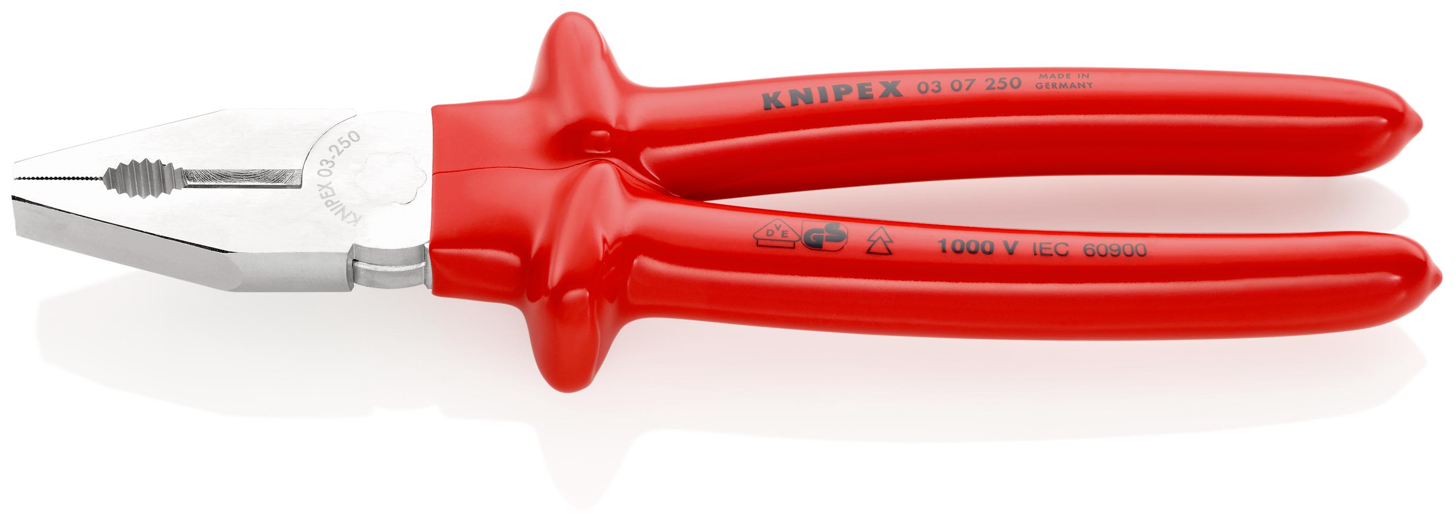 Knipex Combination Pliers, 260 mm Overall, Straight Tip, VDE/1000V