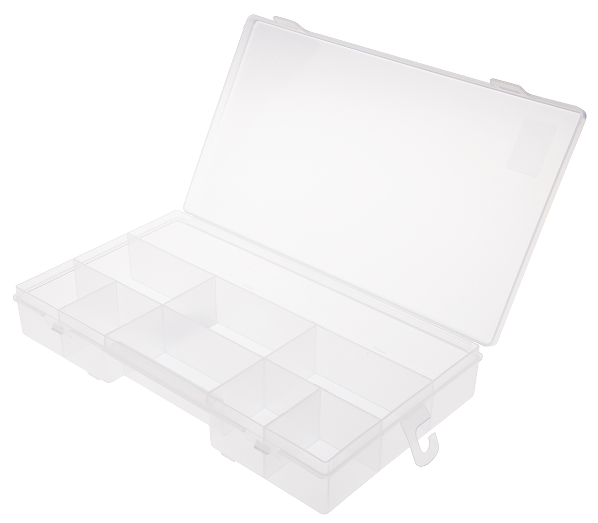 435-0220 RS PRO 9 Cell Transparent Polypropylene Compartment Box, 38 mm x 245mm x 143 mm