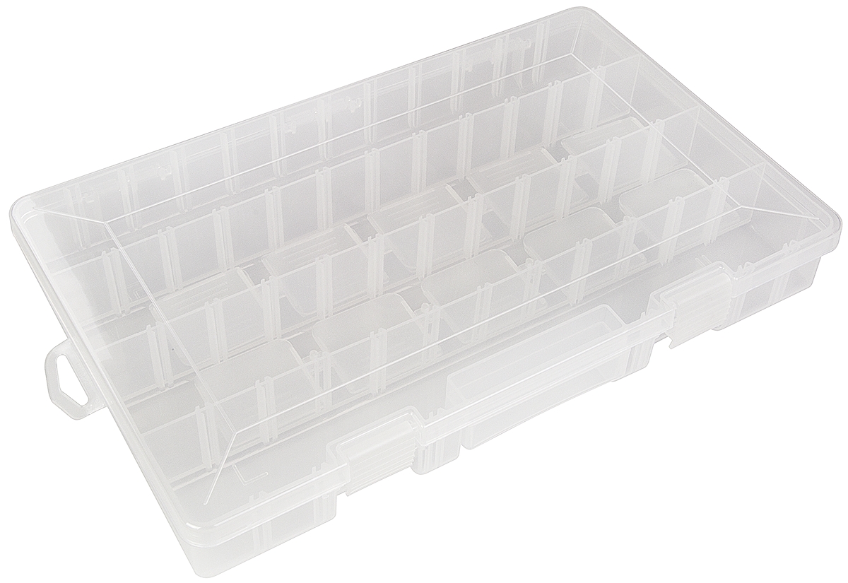 435-0236 RS PRO 23 Cell Polypropylene Adjustable Compartments Compartment Box, 47.63 mm x 355.6mm x 228.6 mm