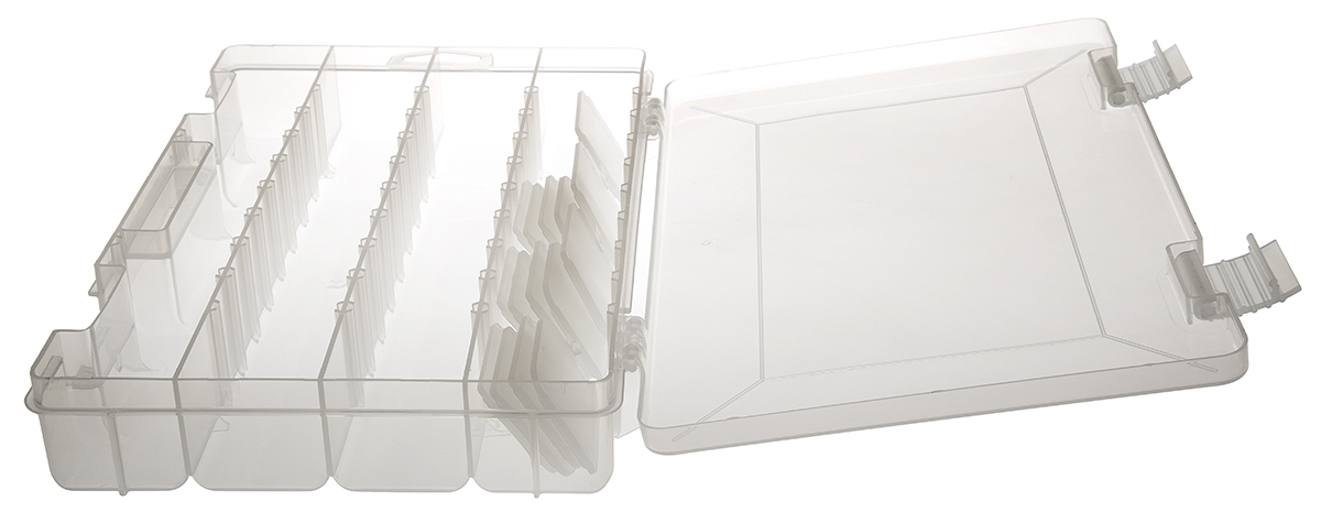 435-0258 RS PRO 21 Cell Polypropylene Adjustable Compartments Compartment Box, 44.45 mm x 276.23mm x 184.14 mm