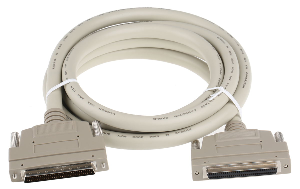 436-5216 RS PRO Male SCSI III to SCSI Cable 2 m