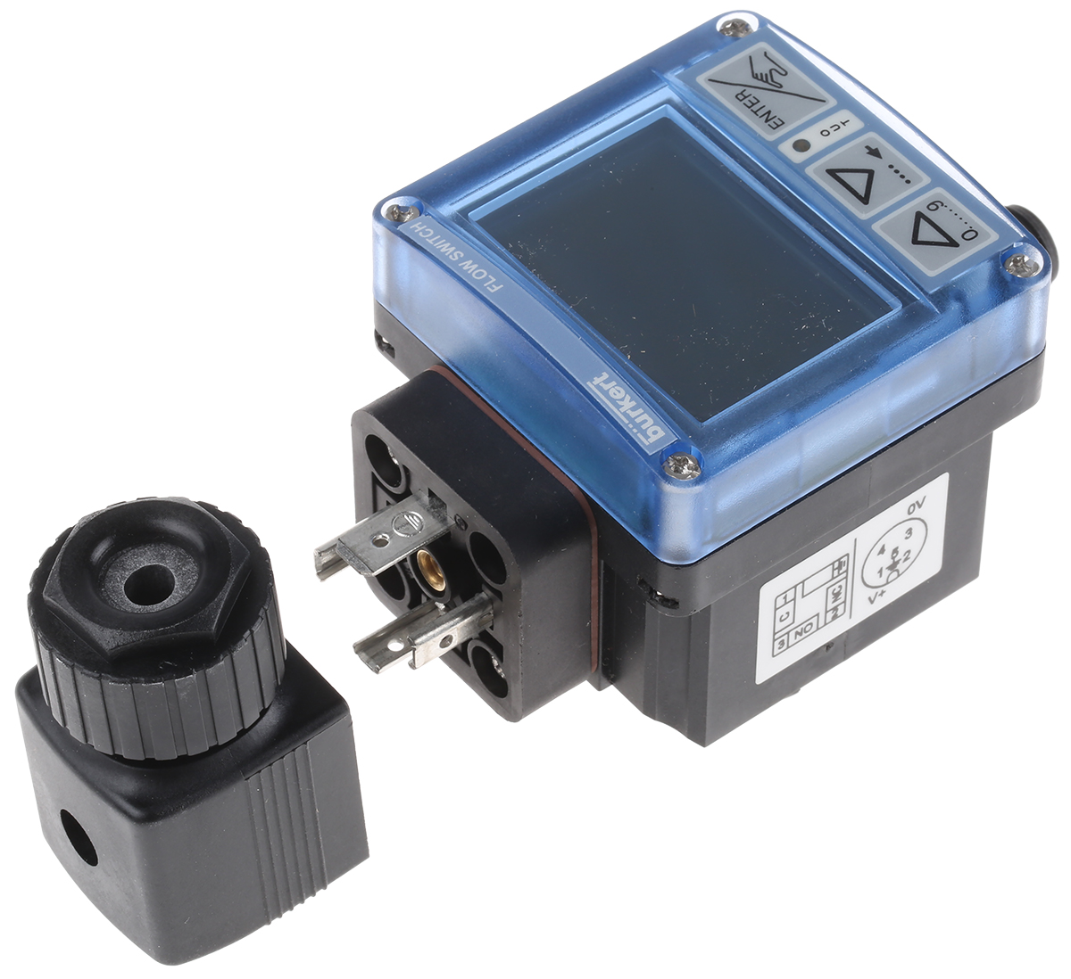 436475 Burkert 8032 Series, Compact Flow Controller, 1200 L/min, Relay Output, 100 mm Pipe 30V dc