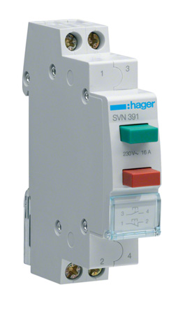 Hager Push Button Circuit Trip for use with Modular Devices