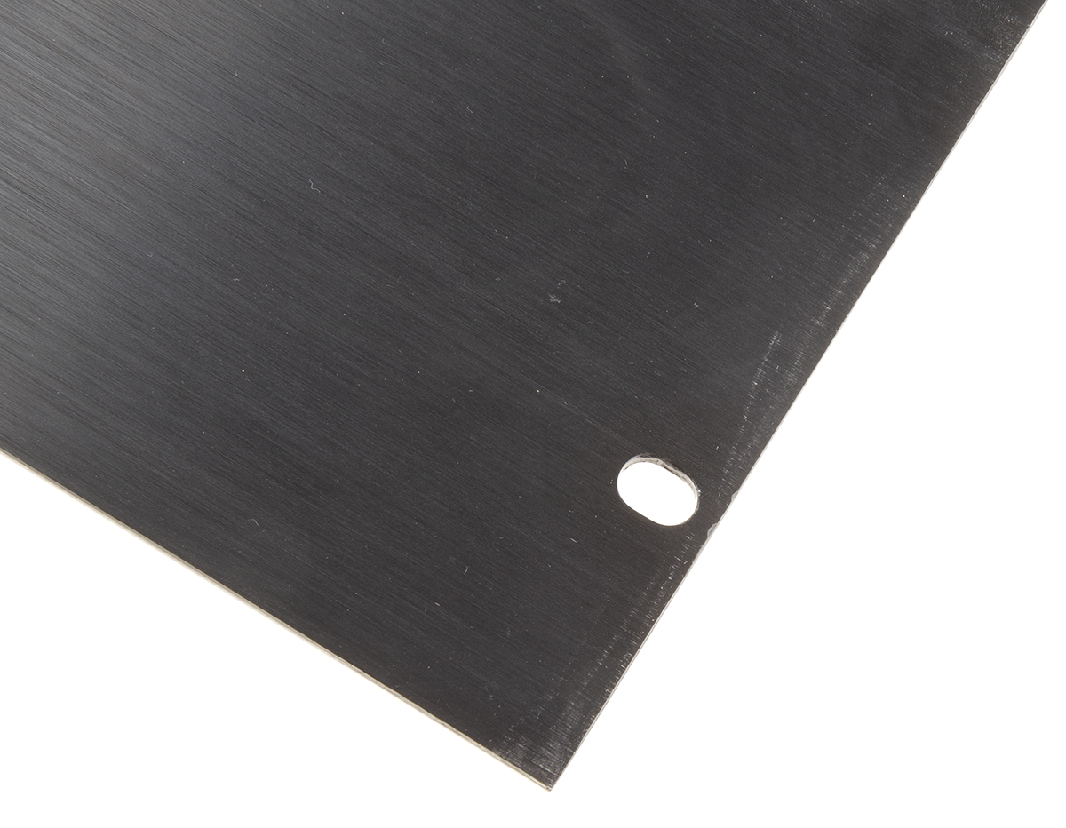 439-3182 RS PRO Black Aluminium, 6 U 482.6 mm 310.4mm